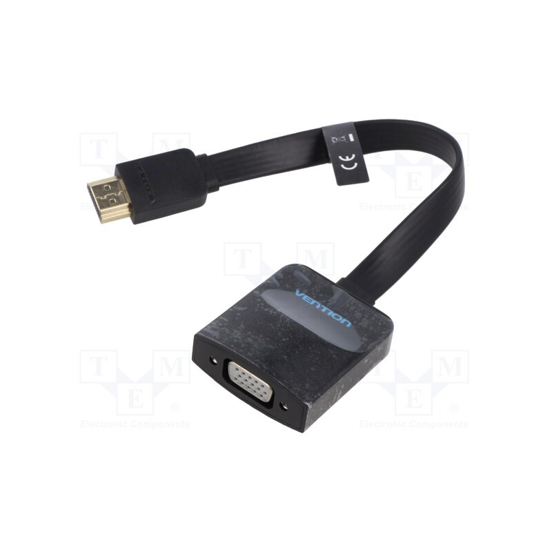 1 pcs x VENTION - 74345 - Converter, HDMI 1.4,flat, D-Sub 15pin HD socket,HDMI plug