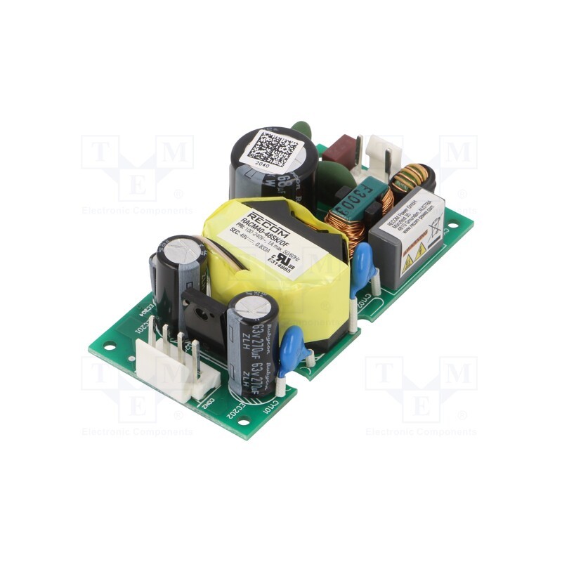 1 pcs x RECOM - RACM40-48SK/OF - Power supply: switched-mode, open, 40W, 120÷370VDC, 80÷264VAC