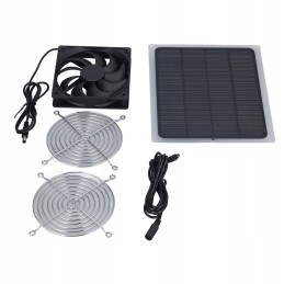 Solar panel fan, 6 patterns, with mesh