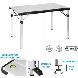 Brunner quadra 6 foldable camping table 146x70cm