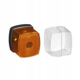 Yellow position lamp with reflector 66x62mm