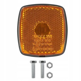 Yellow position lamp with reflector 66x62mm