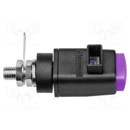 1 pcs x SCHu00dcTZINGER - SDK 800 / PVI - Laboratory clamp, purple, 300VDC, 16A, screw, nickel, polyamide