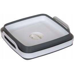 Folding tourist bowl with drain, 10 liters