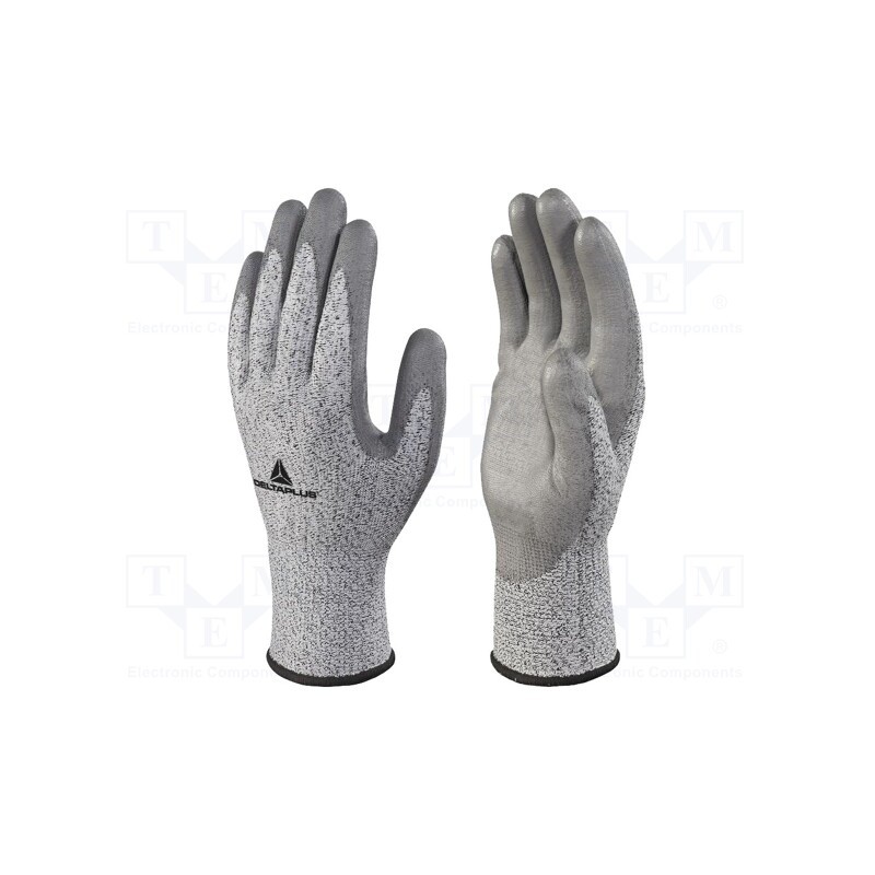1 set x DELTA PLUS - VECUT34GRG309 - Protective gloves, Size: 9, grey, ECONOCUT®,polyurethane, 3set