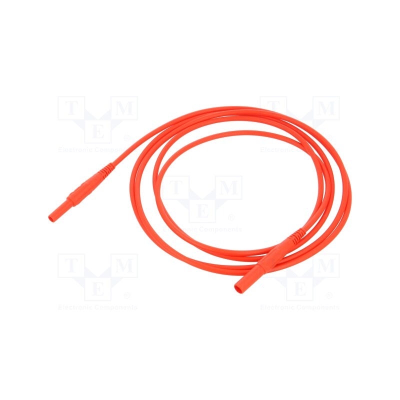 1 pcs x STu00c4UBLI - 66.9011-20022 - Test lead, 19A, banana socket 4mm,banana plug 4mm, insulated