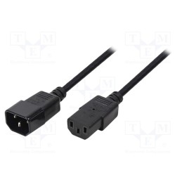 1 pcs x LOGILINK - CP091 - Cable, IEC C13 female,IEC C14 male, 1.8m, black, 10A, 250V