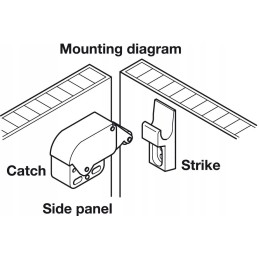 Lock latch furniture cabinet lock latch