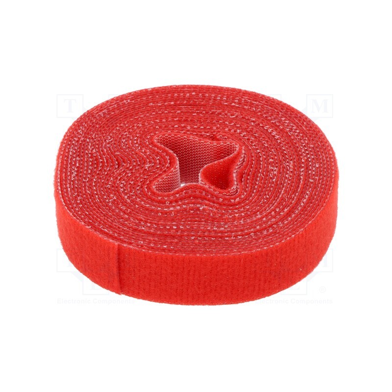 1 rol x LOGILINK - KAB0052 - Hook and loop fastener, L: 4m, W: 16mm, red, reel