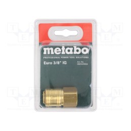 1 pcs x METABO - 901025924 - Quick connection coupling EURO, brass, Int.thread: 3/8'