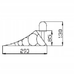 Wheel chock securing the hook hanger