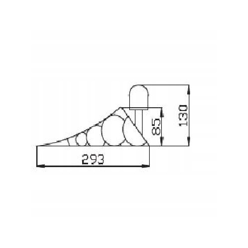 Wheel chock securing the hook hanger