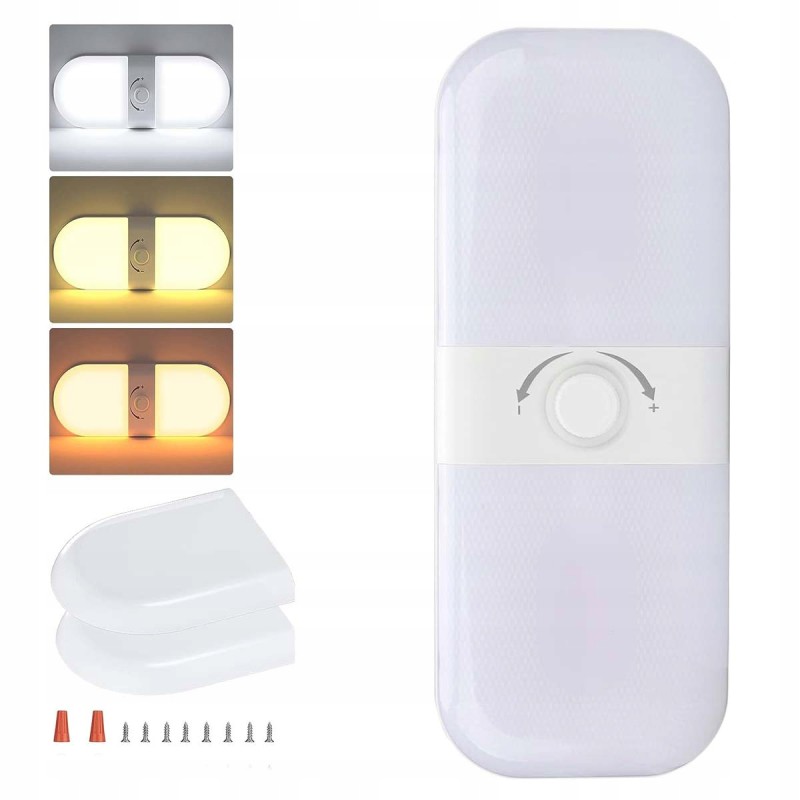 Double dome LED ceiling lamp for a camper