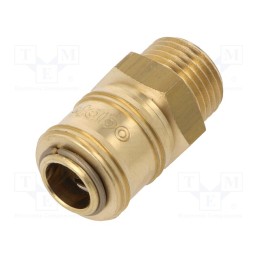 1 pcs x METABO - 901025908 - Quick connection coupling EURO, brass, Ext.thread: 1/2'
