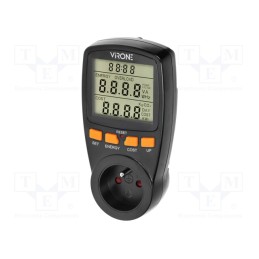 1 pcs x VIRONE - EM-4/B - Controller, plug-in, IP20, 16A, 230VAC 50/60Hz, Display: LCD, black