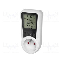 1 pcs x VIRONE - EM-5 - Controller, plug-in, IP20, 16A, 230VAC 50/60Hz, Display: LCD, white