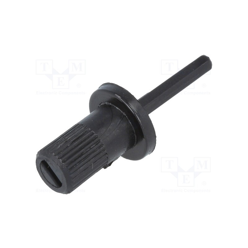 10 pcs x ACP - CA9MA 9048 - Knob, shaft knob, black, 12/13mm, for mounting potentiometers