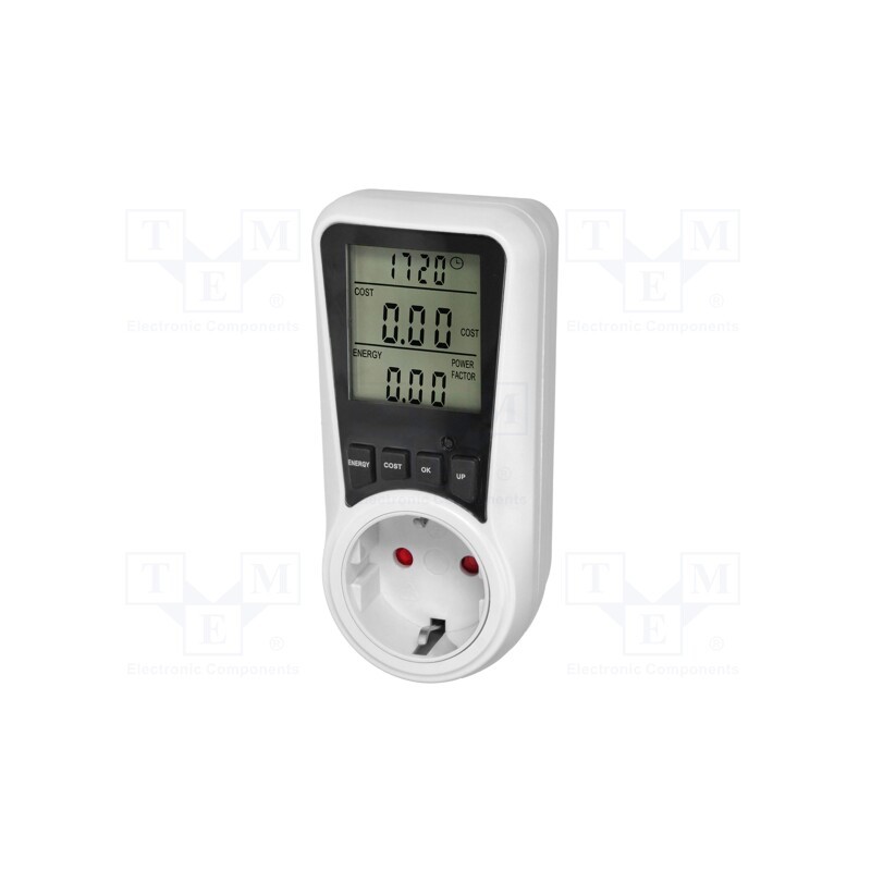 1 pcs x VIRONE - EM-5(GS) - Controller, plug-in, IP20, 16A, 230VAC 50/60Hz, Display: LCD, white