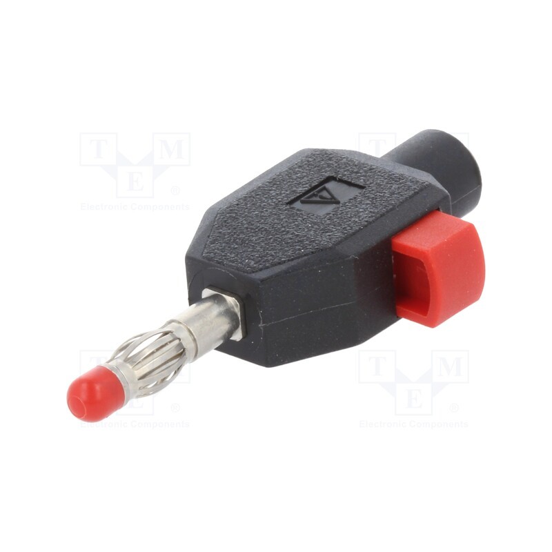 1 pcs x STu00c4UBLI - 22.3006-21 - Plug, 4mm banana, 10A, 60V, black, insulated, 2.5mm2, nickel plated