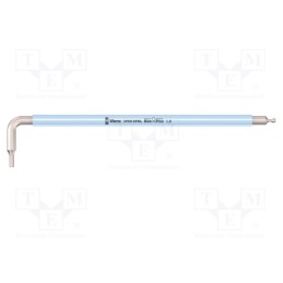 1 pcs x WERA - 5022660001 - Wrench, Hex Plus key,spherical, HEX 1,5mm, Overall len: 90mm