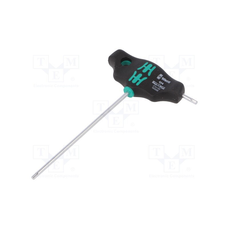 1 pcs x WERA - 5023332001 - Screwdriver, hex key, HEX 2,5mm, 400, Blade length: 100mm