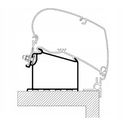 Adapter for awning Omnistor 2 5 6 m Adria Thule