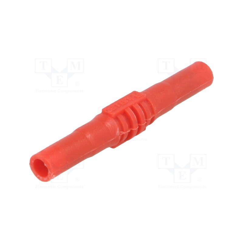 1 pcs x MUELLER ELECTRIC - BU-32601-2 - Socket, 4mm banana, 15A, 1kV, red, nickel plated, insulated, 63.5mm