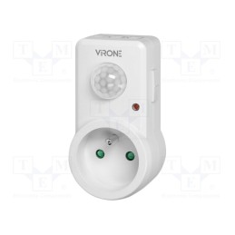 1 pcs x VIRONE - MS-1 - Motion sensor, plug-in, 230VAC, IP20, -20÷40°C, 9m, 120°, 1.2kW