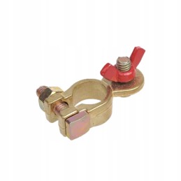 Battery terminal plus brass with butterfly