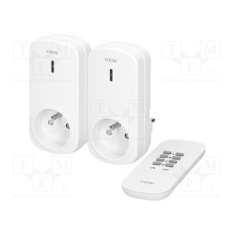 1 pcs x VIRONE - RS-4 - Power socket, plug-in, 230VAC, IP20, 25m, white, Standard