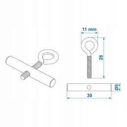 Awning stop, kedry lock, 5-6mm, 2 pcs