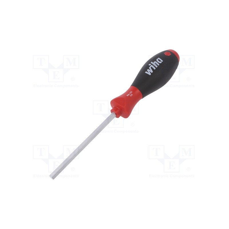 1 pcs x WIHA - 26194 - Screwdriver, hex key, HEX 6mm, SoftFinish®, Blade length: 100mm