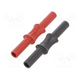 1 pcs x POMONA - POMONA 6252 - Adapter, 4mm banana, 10A, 1kVAC, red and black