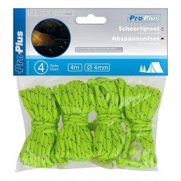 Set of fluorescent guy lines 4x4m 4mm