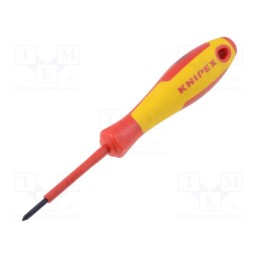 1 pcs x KNIPEX - 98 24 00 - Screwdriver, insulated, Phillips, PH0, Blade length: 60mm, 1kVAC