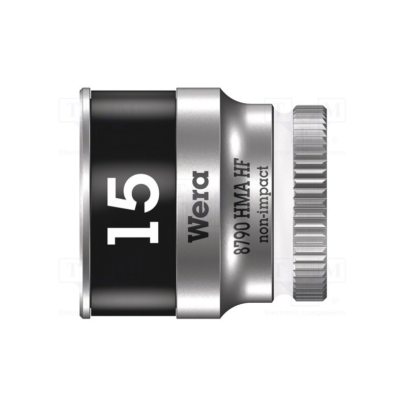 1 pcs x WERA - 5003010001 - Socket, 6-angles,socket spanner, HEX 15mm, 1/4', 23mm