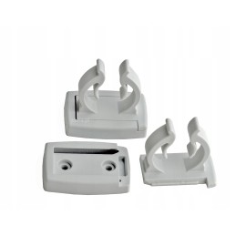 Clips for attaching tubes, e.g. cranks, to awning supports