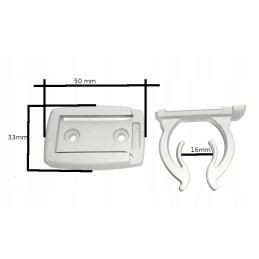 Clips for attaching tubes, e.g. cranks, to awning supports