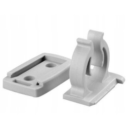 Clips for attaching tubes, e.g. cranks, to awning supports