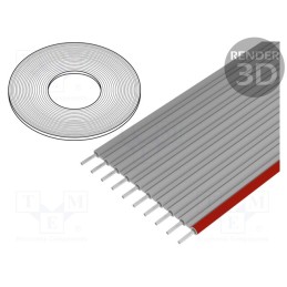 1 rol x 3M - 8125-08 (100 FT) - Wire: ribbon, 2.54mm, stranded, Cu, unshielded, PVC, dark grey