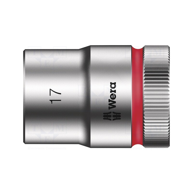 1 pcs x WERA - 5003608001 - Socket, 6-angles,socket spanner, HEX 17mm, 1/2', 37mm, Zyklop