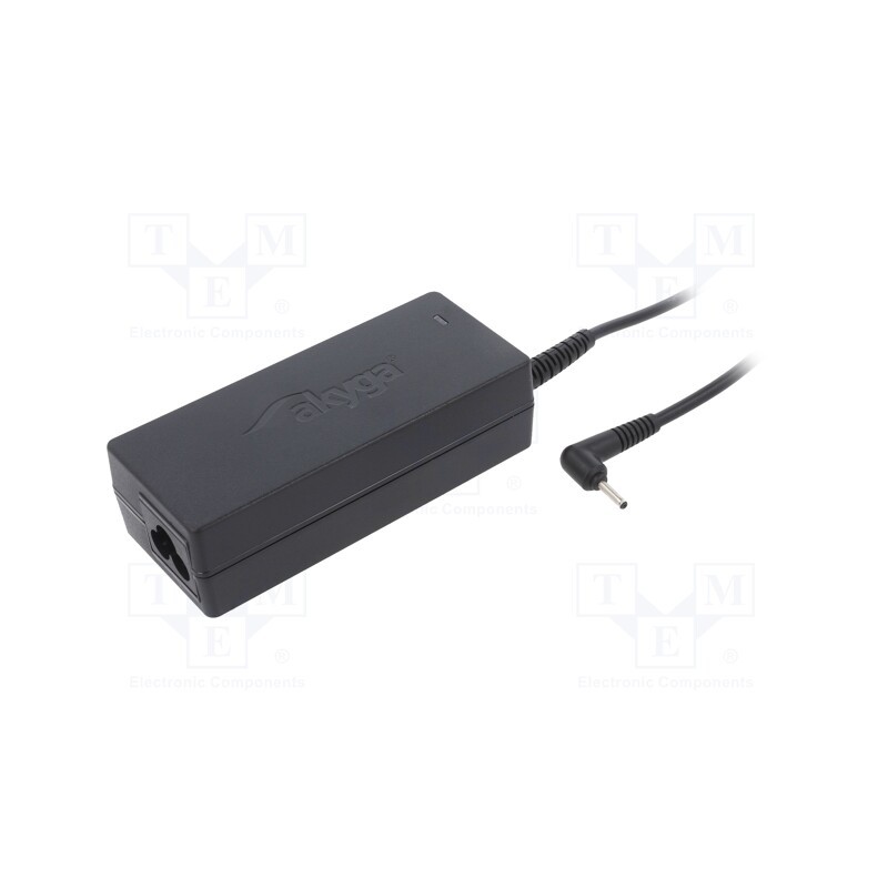 1 pcs x AKYGA - CPSUNOTAKY-07342 - Power supply: switched-mode, 19VDC, 2.1A, Out: 2,5/0,7, 40W, 0÷40°C