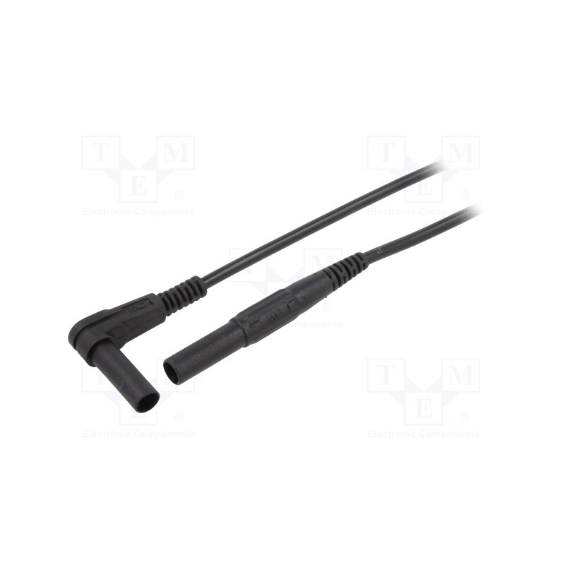 1 pcs x STu00c4UBLI - 66.9005-10021 - Test lead, 19A, banana plug 4mm,angular banana plug 4mm, Len: 1m