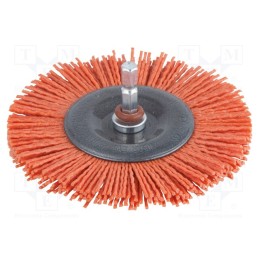 1 pcs x WOLFCRAFT - 1502000 - Wheel brush, 100mm, Mounting: 1/4',hexagonal, wire