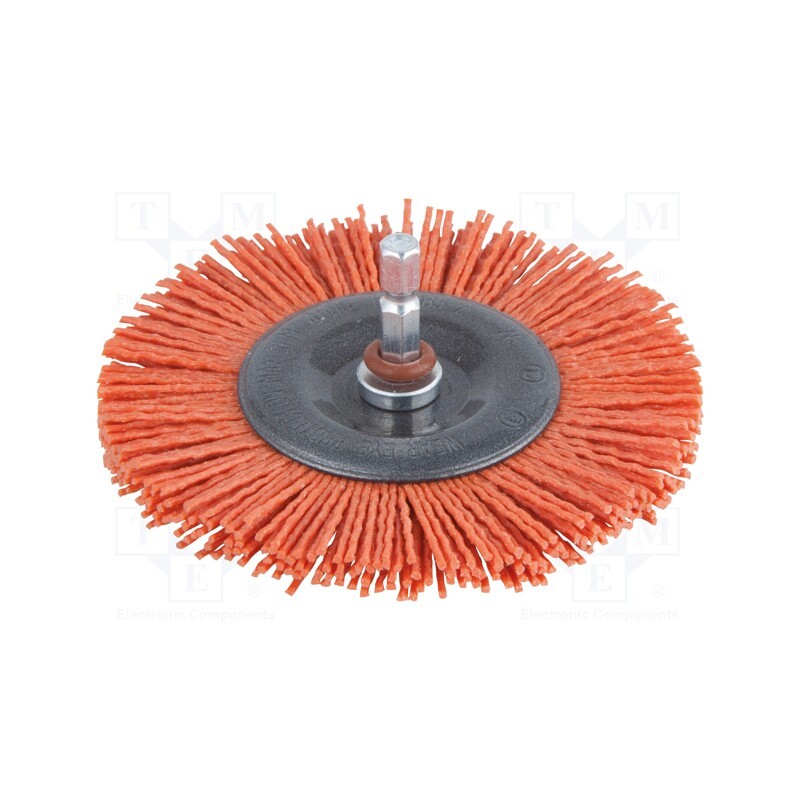 1 pcs x WOLFCRAFT - 1502000 - Wheel brush, 100mm, Mounting: 1/4',hexagonal, wire