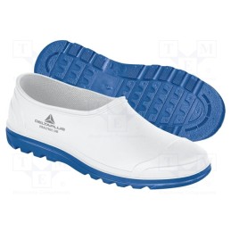 1 set x DELTA PLUS - HEALTOBBC43 - Boots, Size: 43, white-blue, PVC, bad weather,slip, healthcare