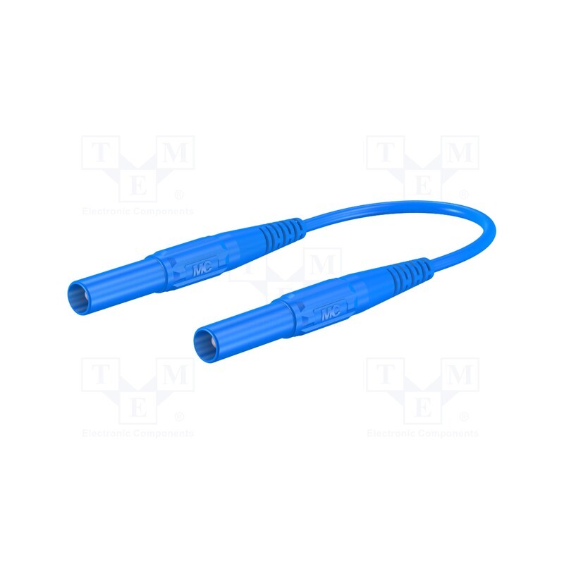 1 pcs x STu00c4UBLI - 66.9013-20023 - Test lead, 19A, banana plug 4mm,both sides, insulated, Len: 2m