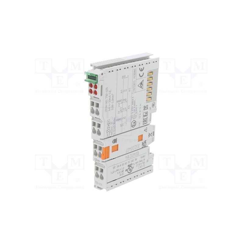 1 pcs x WAGO - 750-455 - Analog input, for DIN rail mounting, IP20, IN: 4, 12x100x69.8mm
