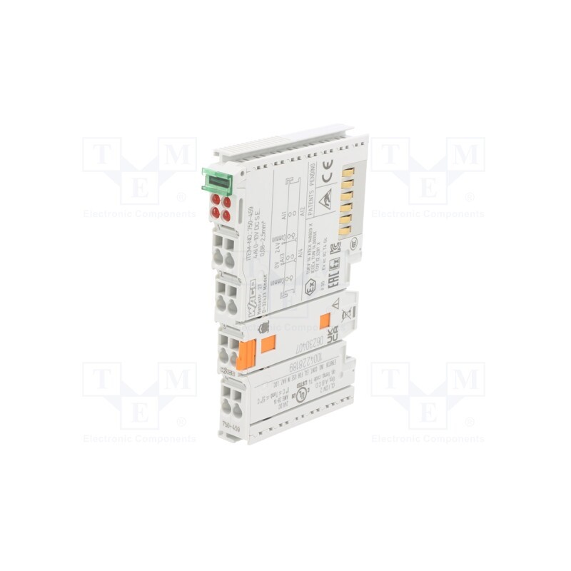 1 pcs x WAGO - 750-459 - Analog input, for DIN rail mounting, IP20, IN: 4, 12x100x69.8mm