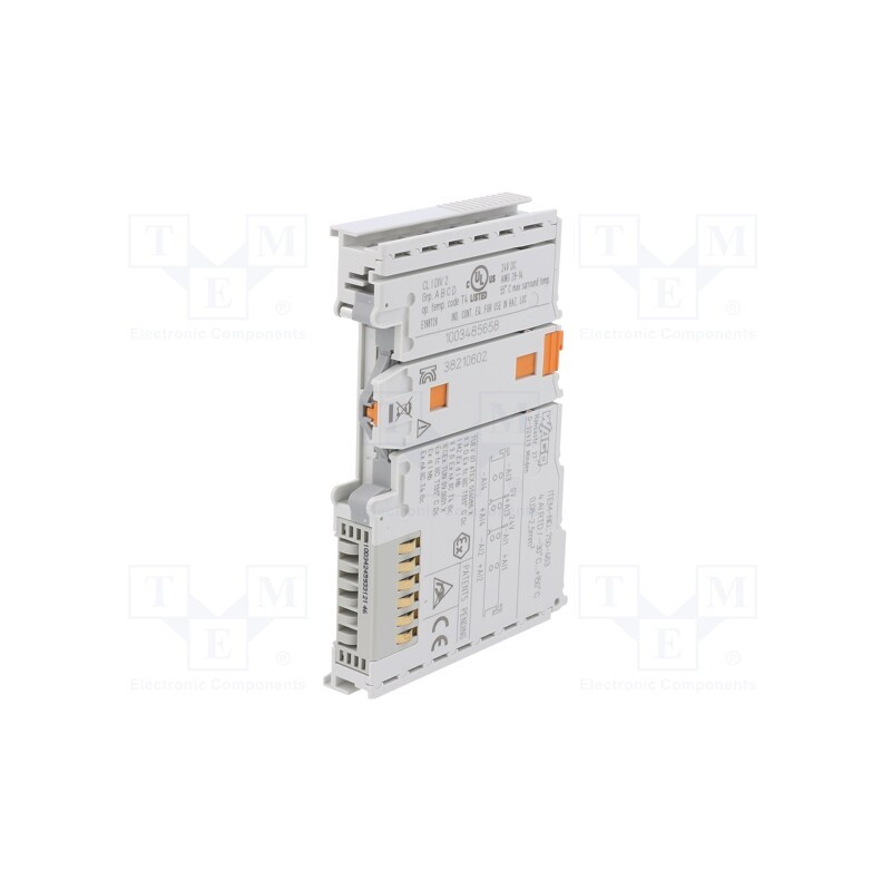 1 pcs x WAGO - 750-463 - Analog input, for DIN rail mounting, IP20, IN: 4, 12x100x67.8mm